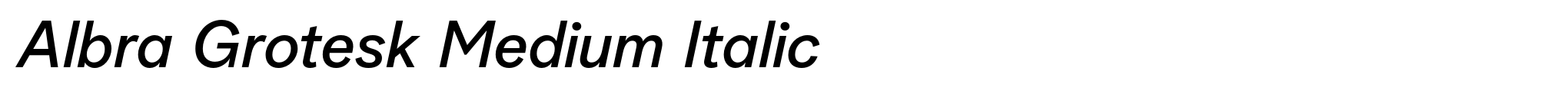 Albra Grotesk Medium Italic image